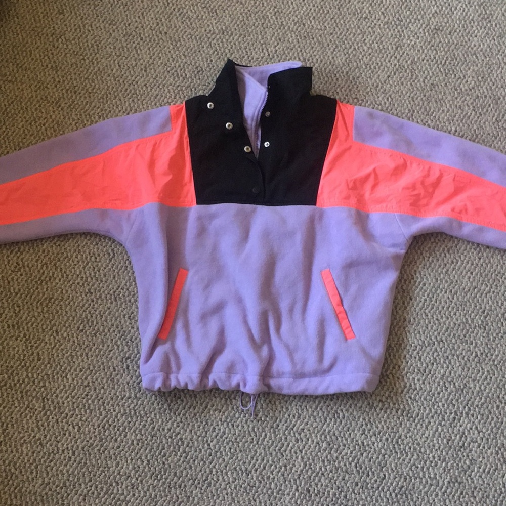 Fleece Color block pullover